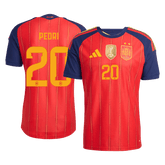 Męska koszulka Hiszpanii Champion Edition domowa PEDRI #20 wersja zawodnicza - Mundial 2026