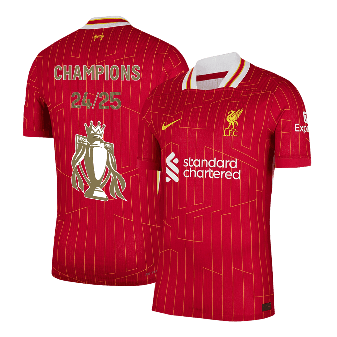 Męska Koszulka Domowa Liverpool Wersja Piłkarska - CHAMPIONS 24/25 - Slim Fit - Topowe Koszulki Pilkarskie Sklep Internetowy