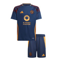 Dziecięcy Zestaw Trzeci Wyjazdowy AS Roma 2024/25 (Koszulka + Spodenki) - Topowe Koszulki Pilkarskie Sklep Internetowy