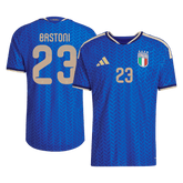 Męska Koszulka Domowa Italy BASTONI #23 Wersja Piłkarska World Cup 2026 - Slim Fit