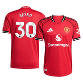 Męska Koszulka Domowa Manchester United ŠEŠKO #30 Wersja Piłkarska 2025/26 - Slim Fit