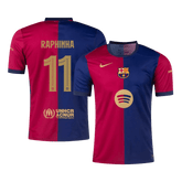 Męska Koszulka Domowa FC Barcelona RAPHINHA #11 2024/25 - UCL (Spotify Logo Without Text) - Topowe Koszulki Pilkarskie Sklep Internetowy