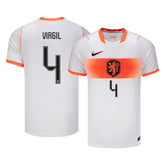 Męska koszulka Holandii wyjazdowa VIRGIL #4 - Mundial 2026