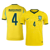 Męska koszulka Brazylii domowa MARQUINHOS #4 wersja zawodnicza - Mundial 2026