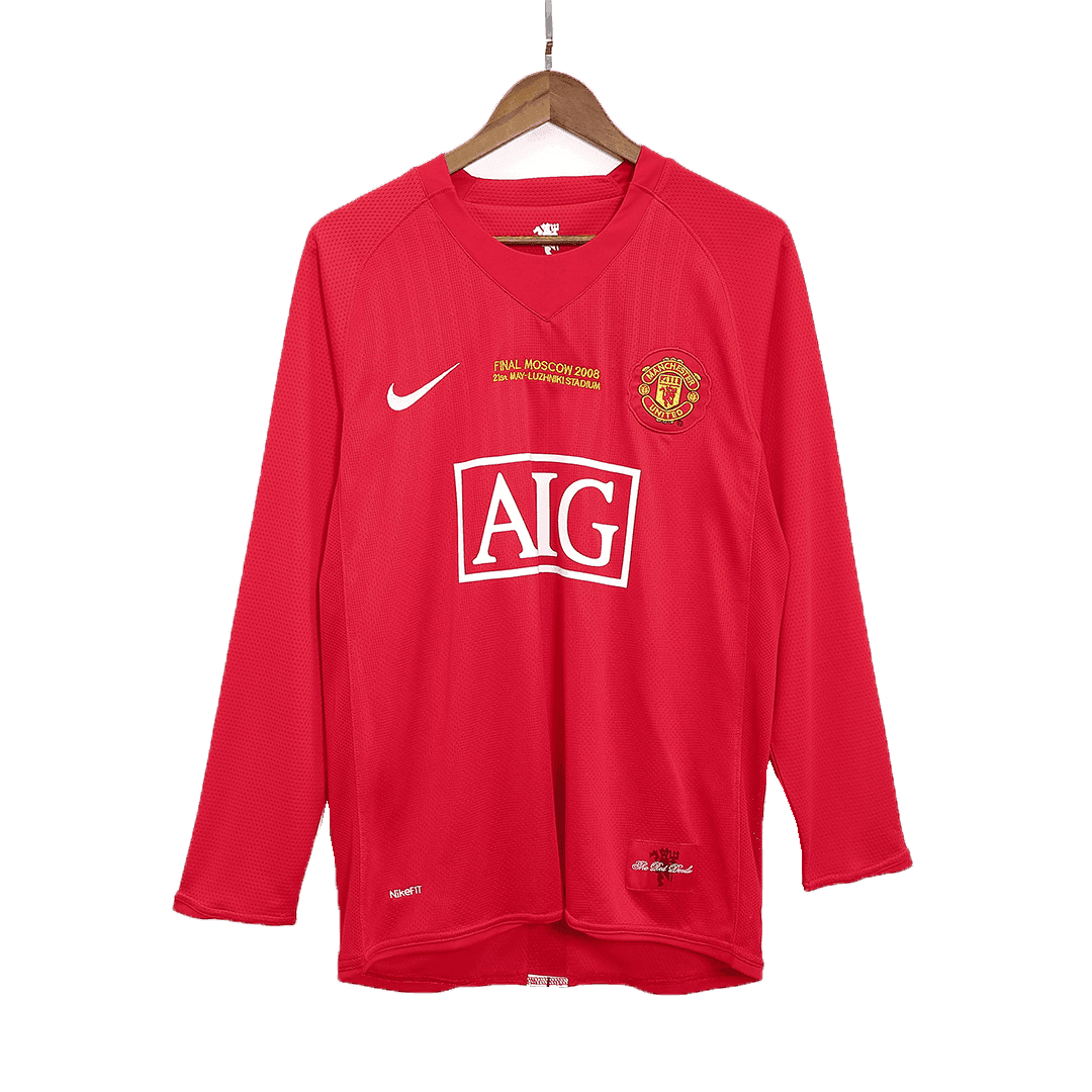 Retro RONALDO #7 2007/08 Męska Koszulka Domowa MU z Długim Rękawem - UCL Final - Topowe Koszulki Pilkarskie Sklep Internetowy