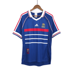 Męska Koszulka Retro Domowa France 1998 - Topowe Koszulki Pilkarskie Sklep Internetowy