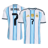 Męska koszulka Argentyny domowa DE PAUL #7 wersja zawodnicza - Mundial 2026