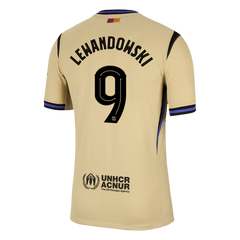 Męska Koszulka Wyjazdowa FC Barcelona LEWANDOWSKI #9 Wersja Piłkarska 2025/26 - UCL - Slim Fit - Topowe Koszulki Pilkarskie Sklep Internetowy