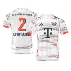 Męska Koszulka Wyjazdowa Bayern Munich UPAMECANO #2 Wersja Piłkarska 2025/26 - Slim Fit - Topowe Koszulki Pilkarskie Sklep Internetowy