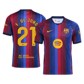 Męska koszulka Barcelony domowa F. DE JONG #21 2026/27