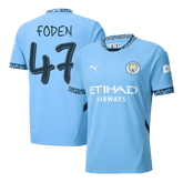 FODEN #47 Manchester City Home Koszulka piłkarska 2024/25 - UCL - Topowe Koszulki Pilkarskie Sklep Internetowy
