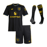Dziecięcy Zestaw Trzecia Wyjazdowa Manchester United (Koszulka + Spodenki + Skarpety) 2025/26
