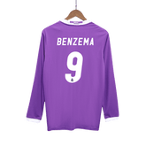 Męska Koszulka Retro Wyjazdowa Real Madrid BENZEMA #9 2016/17 z Długim Rękawem - Topowe Koszulki Pilkarskie Sklep Internetowy