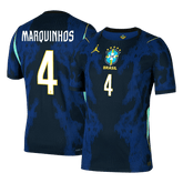Męska koszulka Brazylii wyjazdowa MARQUINHOS #4 wersja zawodnicza - Mundial 2026