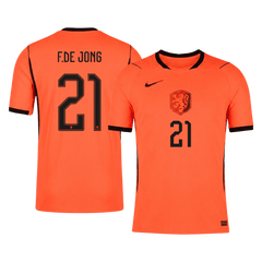 Męska koszulka Holandii domowa F.DE JONG #21 wersja zawodnicza - Mundial 2026