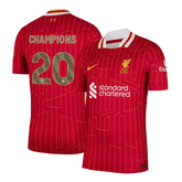 Męska Koszulka Domowa Liverpool CHAMPIONS #20 Wersja Piłkarska 2024/25 - Slim Fit - Topowe Koszulki Pilkarskie Sklep Internetowy