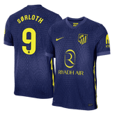 Męska Koszulka Wyjazdowa Atletico Madrid SØRLOTH #9 Wersja Piłkarska 2025/26 - Slim Fit