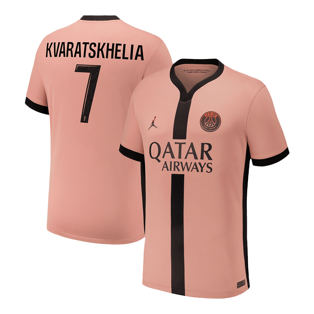 Męska koszulka piłkarska KVARATSKHELIA #7 PSG Third Away 2024/25 - Topowe Koszulki Pilkarskie Sklep Internetowy