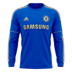 Męska Koszulka Retro Domowa Chelsea 2012/13 z Długim Rękawem