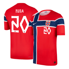 Męska koszulka Norwegii domowa NUSA #20 wersja zawodnicza – Mundial 2026