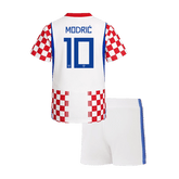 Dziecięcy zestaw Chorwacji domowa MODRIĆ #10 (Koszulka+Spodenki) - Mundial 2026