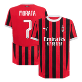 Męska wersja MORATA #7 AC Milan Koszulka domowa piłkarska 2024/25-UCL - Slim Fit - Topowe Koszulki Pilkarskie Sklep Internetowy