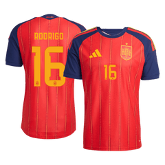 Męska koszulka Hiszpanii domowa RODRIGO #16 wersja zawodnicza - Mundial 2026