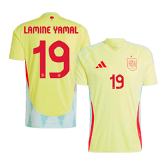 Męska Koszulka Wyjazdowa Hiszpania LAMINE YAMAL #19 EURO 2024 - Topowe Koszulki Pilkarskie Sklep Internetowy