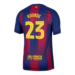 Męska Koszulka Domowa Barcelona KOUNDE #23 Wersja Piłkarska 2025/26 - UCL - Slim Fit - Topowe Koszulki Pilkarskie Sklep Internetowy