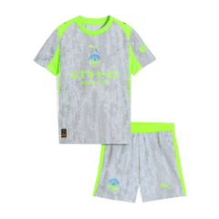 Manchester City Auswärts-Drittes Kinder-Trikot (Trikot + Shorts) 2025/26
