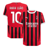 Męska wersja piłkarza RAFA LEÃO #10 AC Milan Koszulka domowa piłkarska 2024/25 - Slim Fit - Topowe Koszulki Pilkarskie Sklep Internetowy