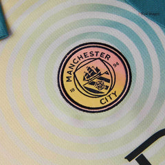 Wysokiej jakości komplet koszulek piłkarskich Manchester City Fourth Away (koszulka + spodenki) 2024/25 dla dzieci - Topowe Koszulki Pilkarskie Sklep Internetowy