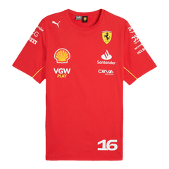 Ferrari F1 Racing Team Koszulka Charles Leclerc #16 2024-Wyprzedaż Sezonowa - Topowe Koszulki Pilkarskie Sklep Internetowy