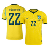 Męska koszulka Brazylii domowa JOÃO PEDRO #22 wersja zawodnicza - Mundial 2026