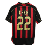 Męska koszulka retro AC Milan 06/07 domowa KAKA' #22 - Topowe Koszulki Pilkarskie Sklep Internetowy