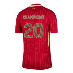Męska Koszulka Domowa Liverpool CHAMPIONS #20 Wersja Piłkarska 2024/25 - Slim Fit - Topowe Koszulki Pilkarskie Sklep Internetowy