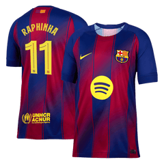 Męska Koszulka Domowa Barcelona RAPHINHA #11 2025/26 - UCL - Topowe Koszulki Pilkarskie Sklep Internetowy