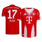 Męska Koszulka Domowa Bayern Munich OLISE #17 Wersja Piłkarska 2025/26 - Slim Fit - Topowe Koszulki Pilkarskie Sklep Internetowy