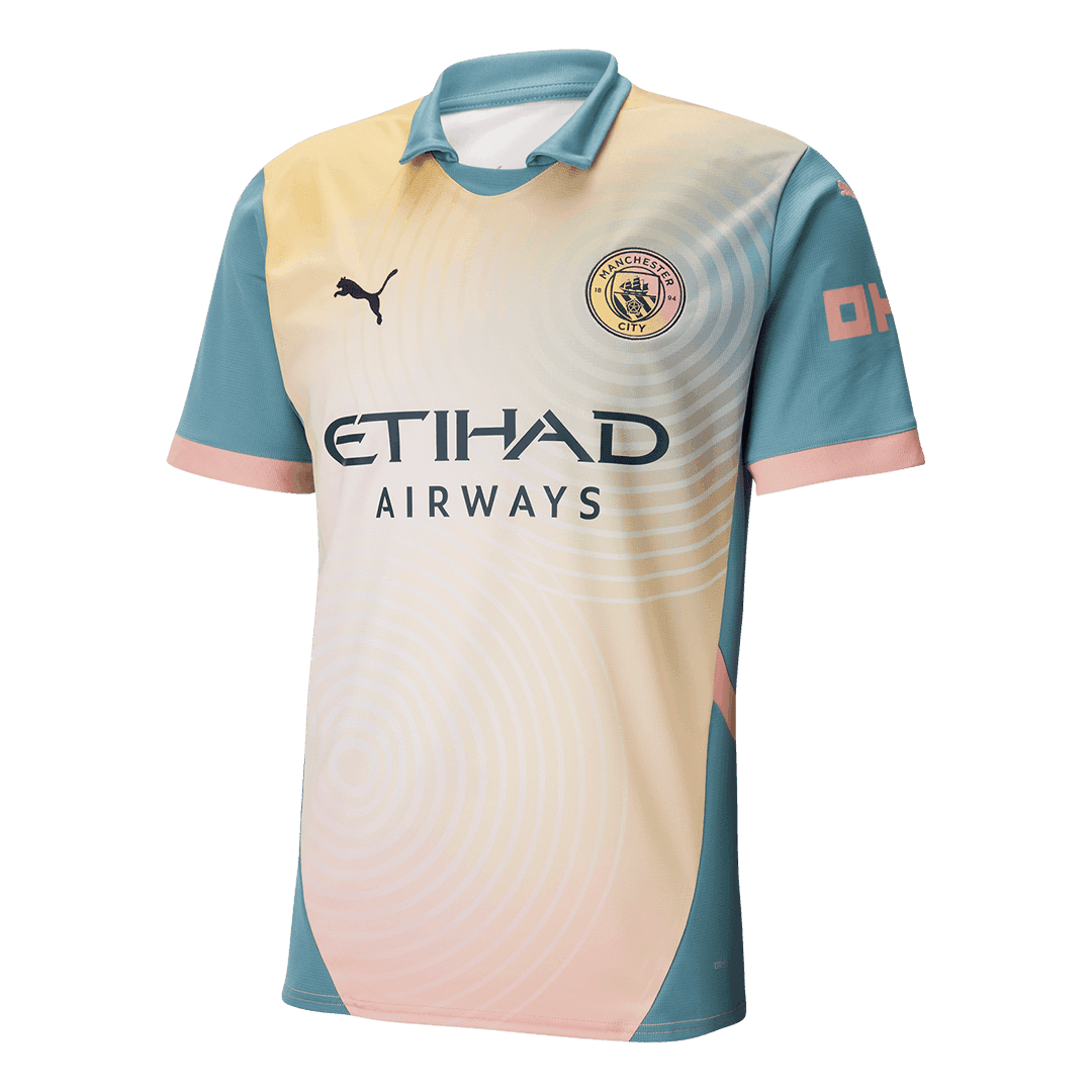 Męska Wysokiej jakości koszulka piłkarska Manchester City Fourth Away 2024/25 - Zdecydowanie City - Topowe Koszulki Pilkarskie Sklep Internetowy