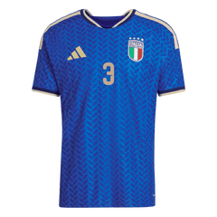 Męska Koszulka Domowa Italy DIMARCO #3 Wersja Piłkarska World Cup 2026 - Slim Fit