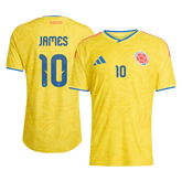 Męska Koszulka Domowa Colombia JAMES #10 Wersja Piłkarska World Cup 2026 - Slim Fit