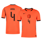 Męska koszulka Holandii domowa VIRGIL #4 wersja zawodnicza - Mundial 2026