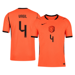 Męska koszulka Holandii domowa VIRGIL #4 wersja zawodnicza - Mundial 2026