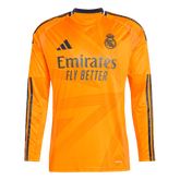 Męska Wysokiej jakości wyjazdowa koszulka piłkarska Real Madryt z długim rękawem 2024/25 - Topowe Koszulki Pilkarskie Sklep Internetowy