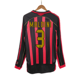 Męska koszulka piłkarska z długim rękawem Retro MALDINI #3 2006/07 AC Milan Home - Topowe Koszulki Pilkarskie Sklep Internetowy