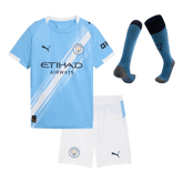 Dziecięcy Zestaw Domowa Manchester City (Koszulka + Spodenki + Skarpety) 2025/26