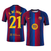 Męska koszulka Barcelony domowa F. DE JONG #21 wersja zawodnicza 2026/27 - UCL