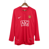 Retro SCHOLES #18 2007/08 Męska Koszulka Domowa MU z Długim Rękawem - Topowe Koszulki Pilkarskie Sklep Internetowy