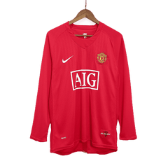 Retro SCHOLES #18 2007/08 Męska Koszulka Domowa MU z Długim Rękawem - Topowe Koszulki Pilkarskie Sklep Internetowy