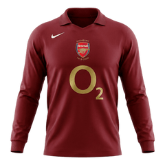 Męska Koszulka Retro Domowa Arsenal 2005/06 z Długim Rękawem